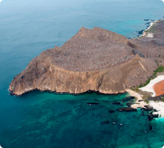 Mapa de las islas Galápagos con Isabela señalada